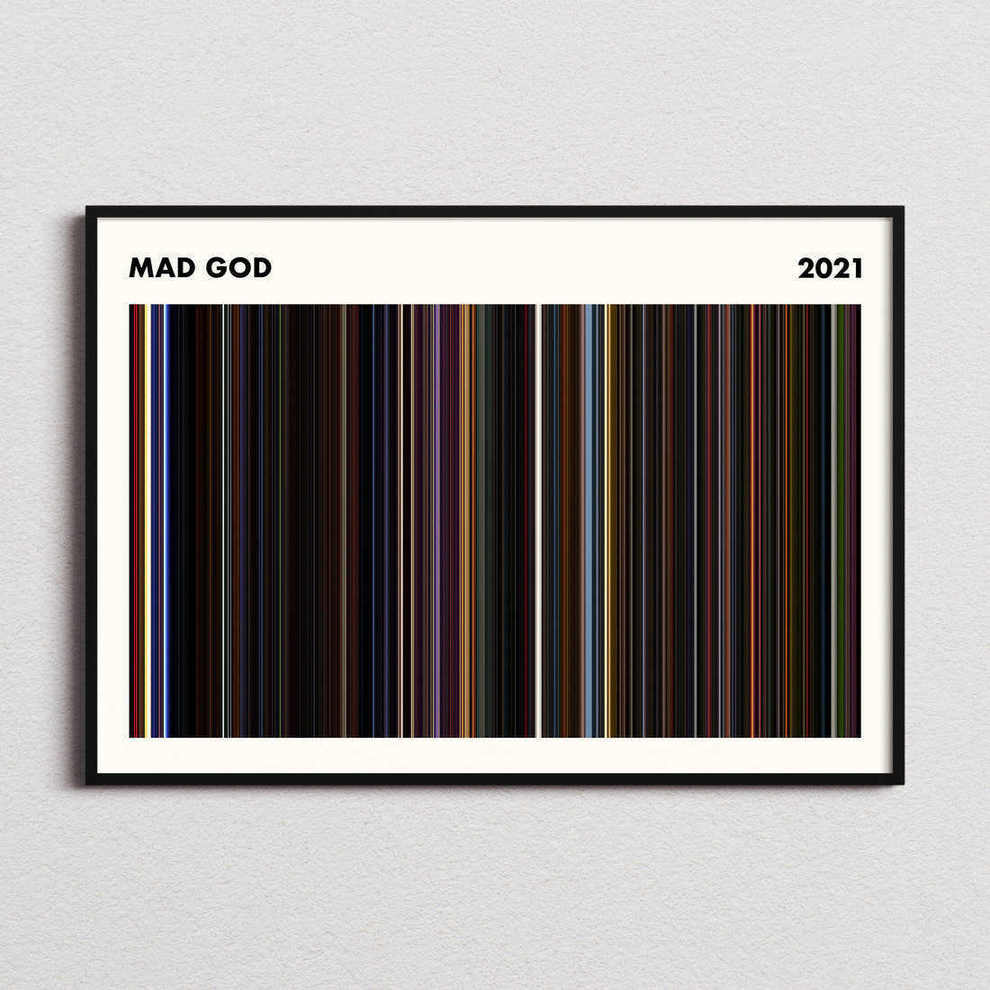 Mad God Movie Barcode Poster - Simplified