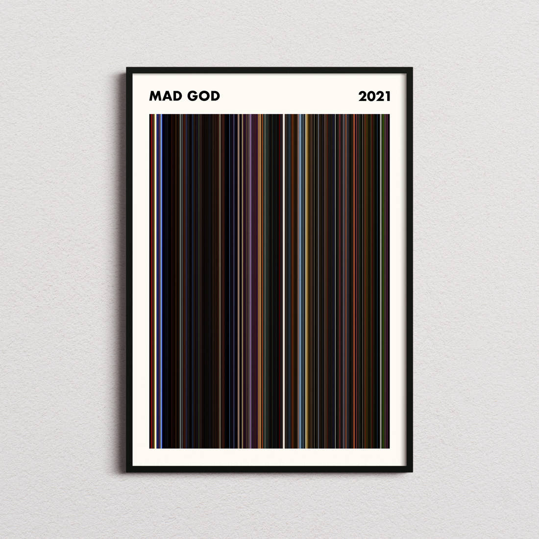 Mad God Movie Barcode Poster - Simplified