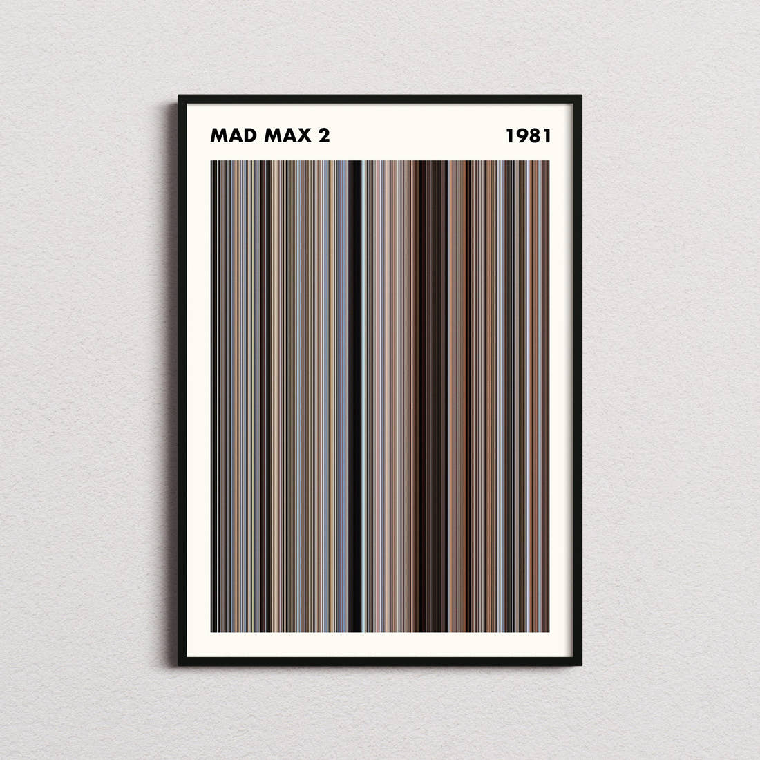 Mad Max 2 Movie Barcode Poster - Simplified