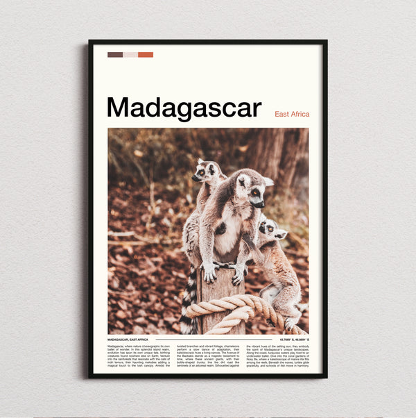 Madagascar - Ring-Tailed Lemurs - Travel Print