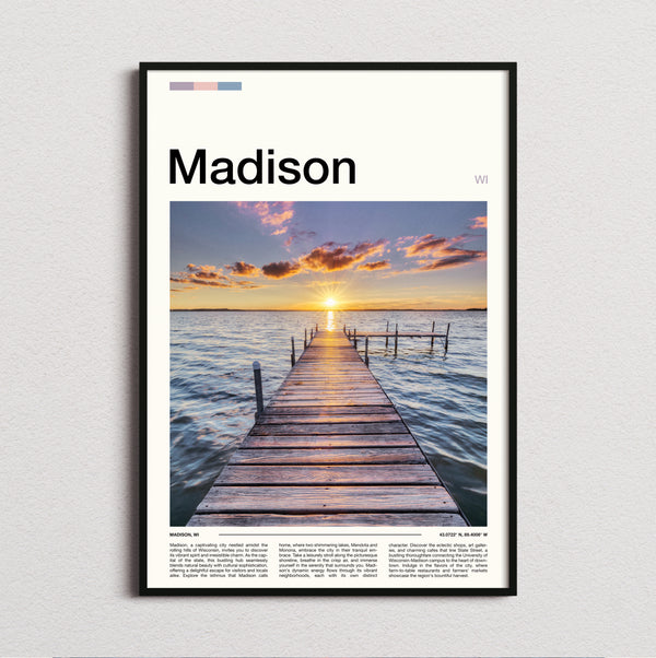 Madison - Pier At Sunrise - Travel Print