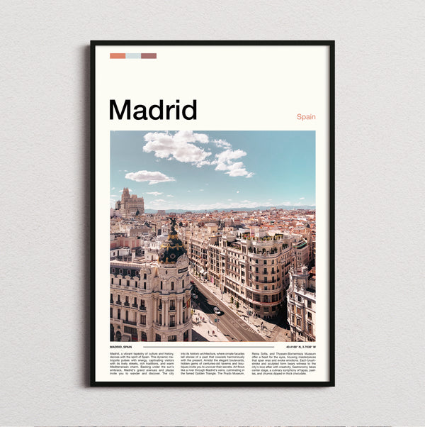 Madrid - Gran Via Rooftops - Travel Print