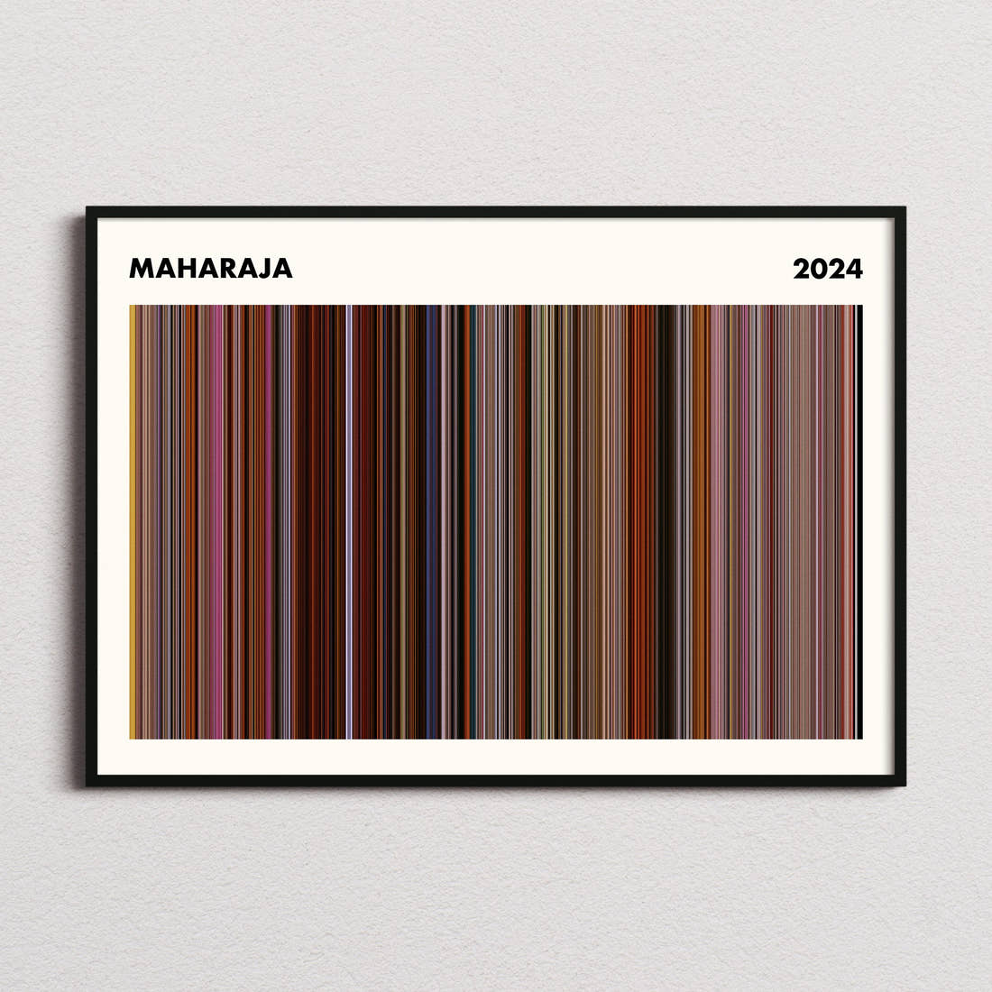 Maharaja Movie Barcode Poster - Simplified
