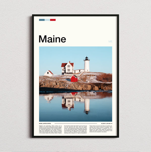 Maine - Nubble Lighthouse - Travel Print