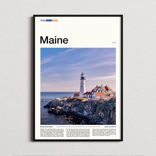 Maine - Portland Head Light - Travel Print