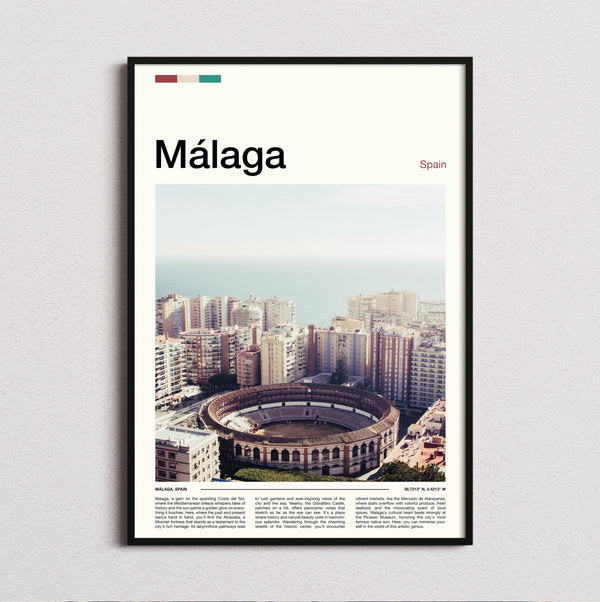 Malaga - Bullring From Above - Travel Print