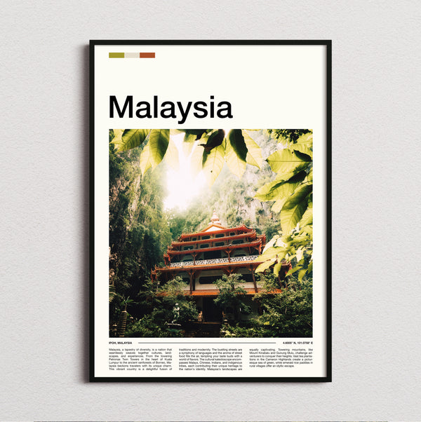 Malaysia - Temple In The Jungle - Travel Print
