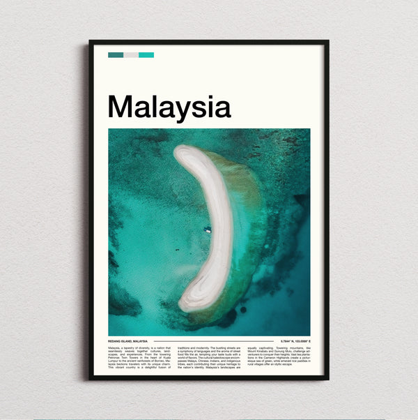 Malaysia - Curved Sandbar - Travel Print