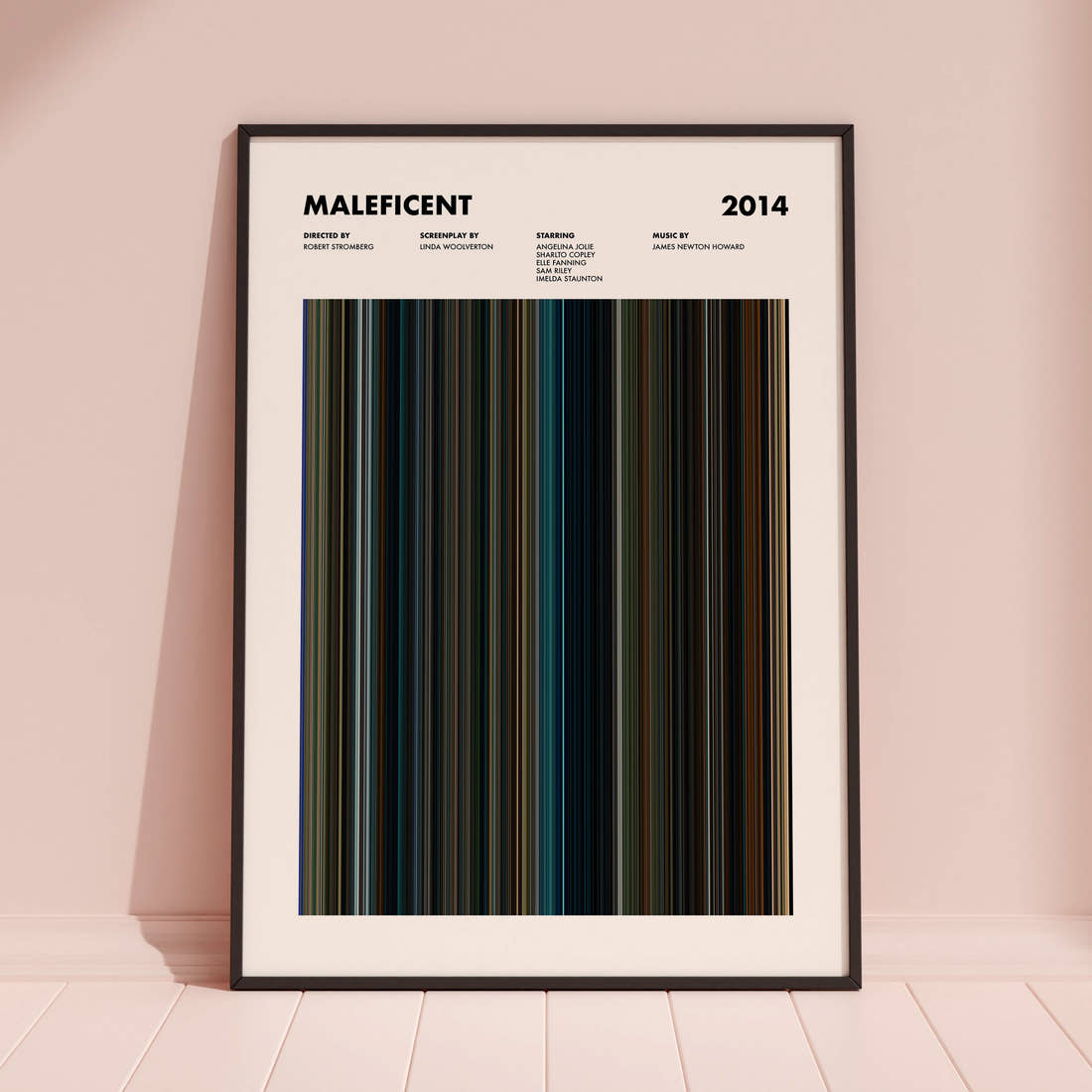 Maleficent Movie Barcode Poster