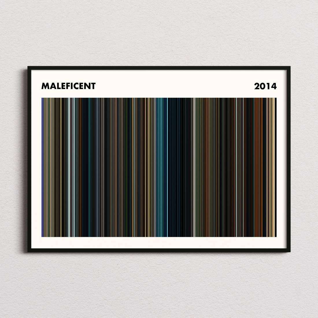 Maleficent Movie Barcode Poster - Simplified