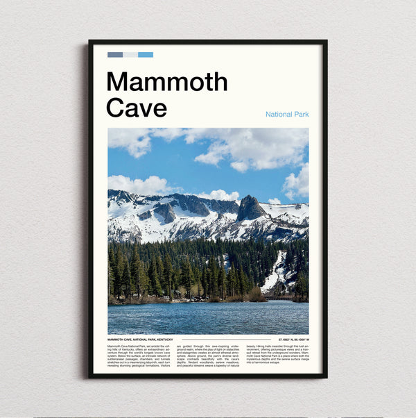 Mammoth - Snowy Peaks Above Lake - Travel Print