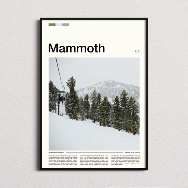 Mammoth - Ski Lift - Travel Print