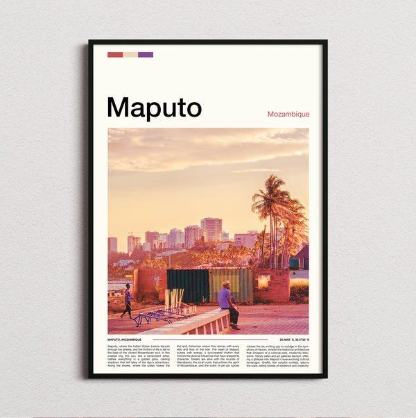 Maputo - Waterfront At Sunset - Travel Print