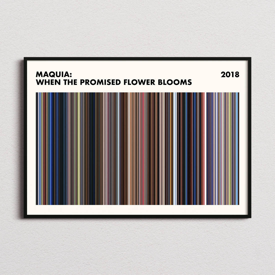 Maquia: When the Promised Flower Blooms Movie Barcode Poster - Simplified