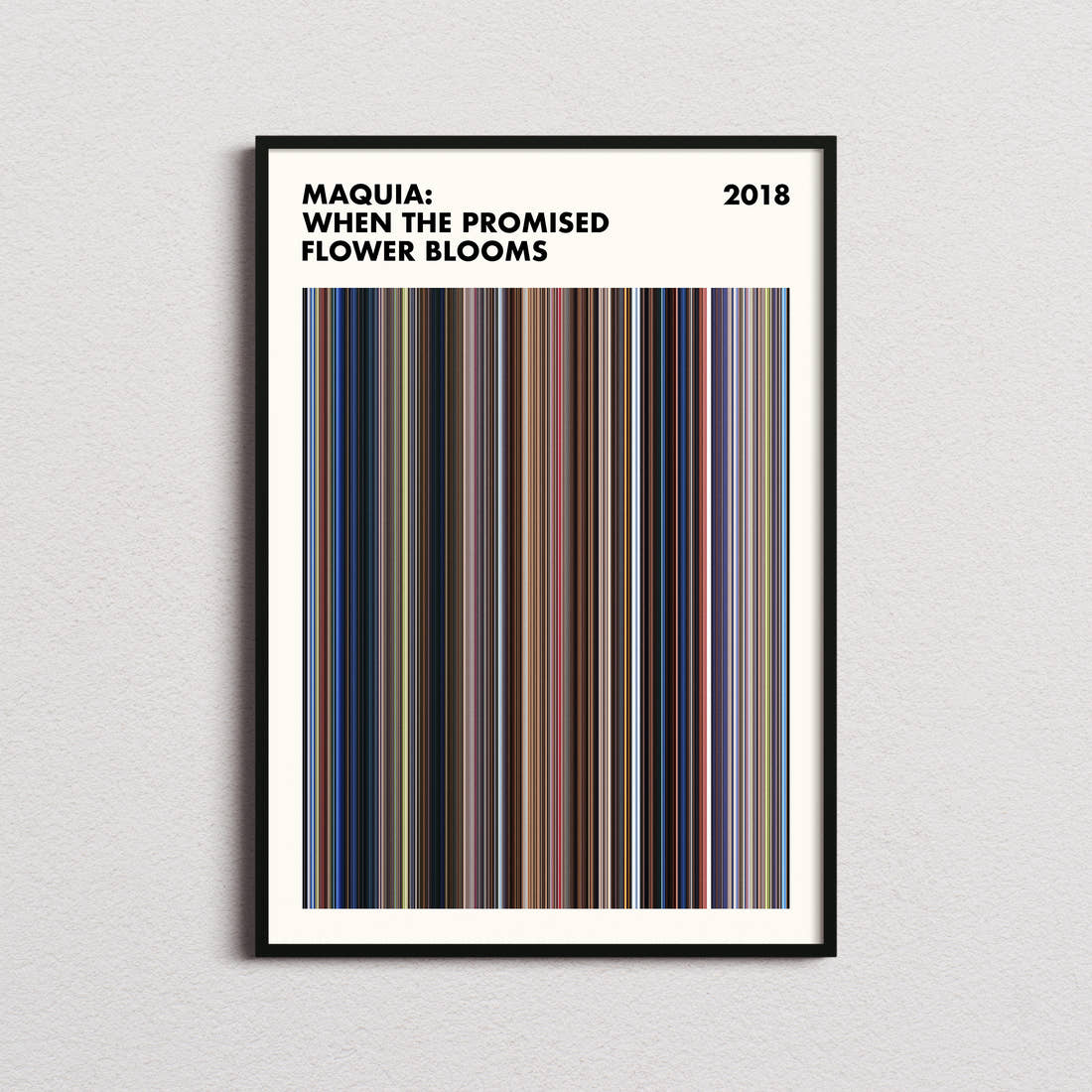 Maquia: When the Promised Flower Blooms Movie Barcode Poster - Simplified