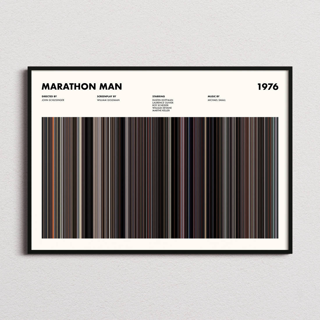 Marathon Man Movie Barcode Poster