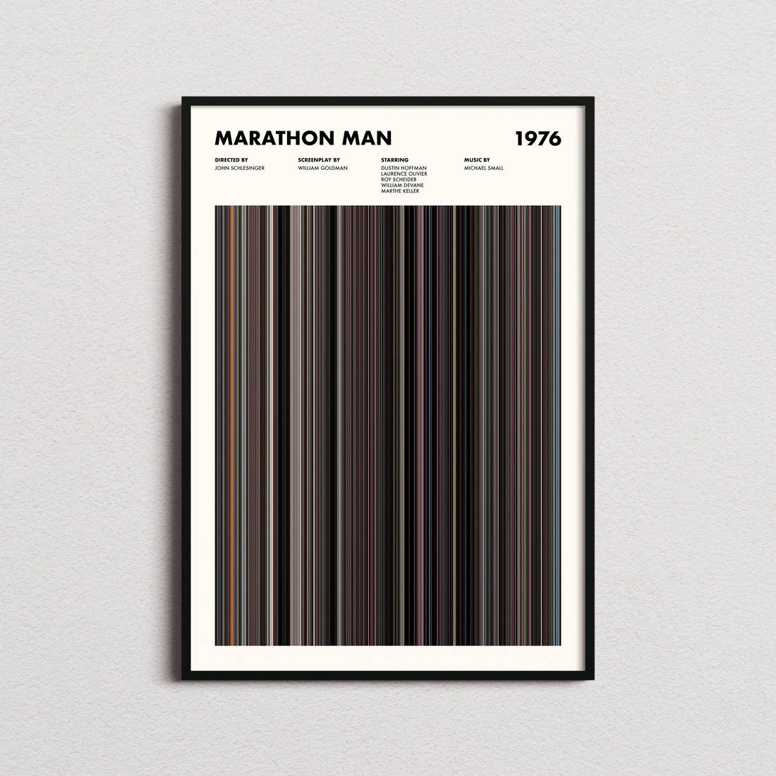 Marathon Man Movie Barcode Poster