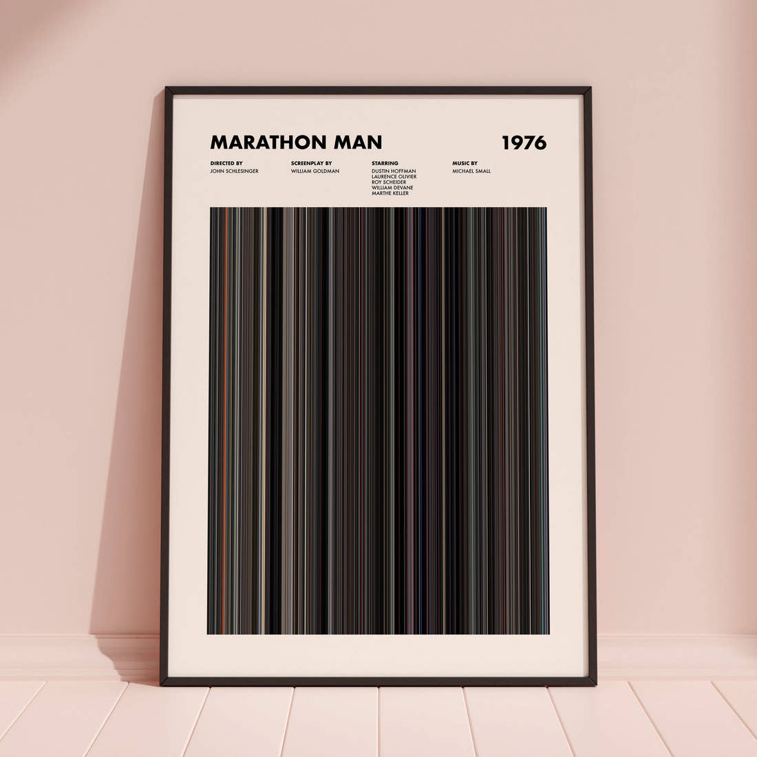 Marathon Man Movie Barcode Poster