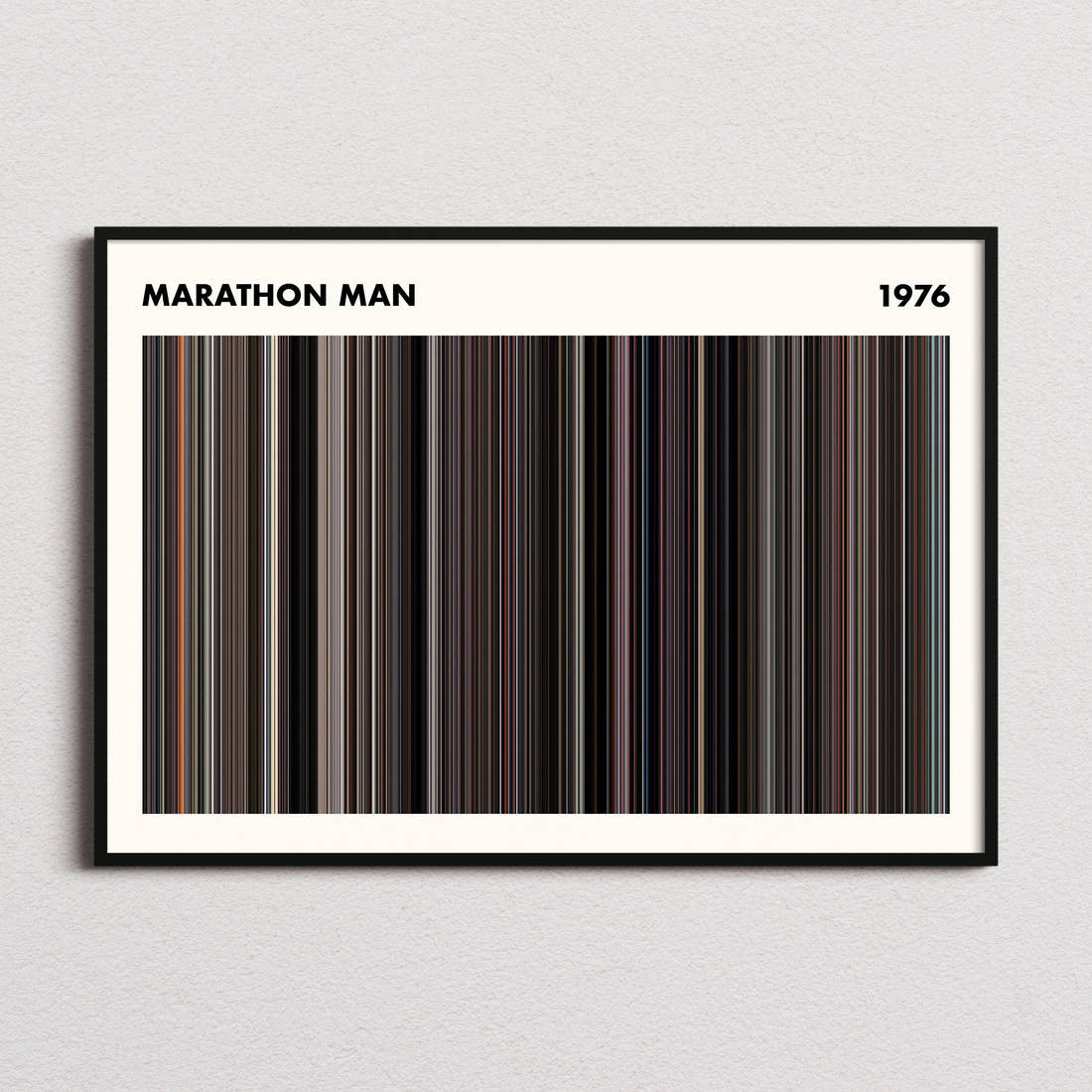 Marathon Man Movie Barcode Poster - Simplified