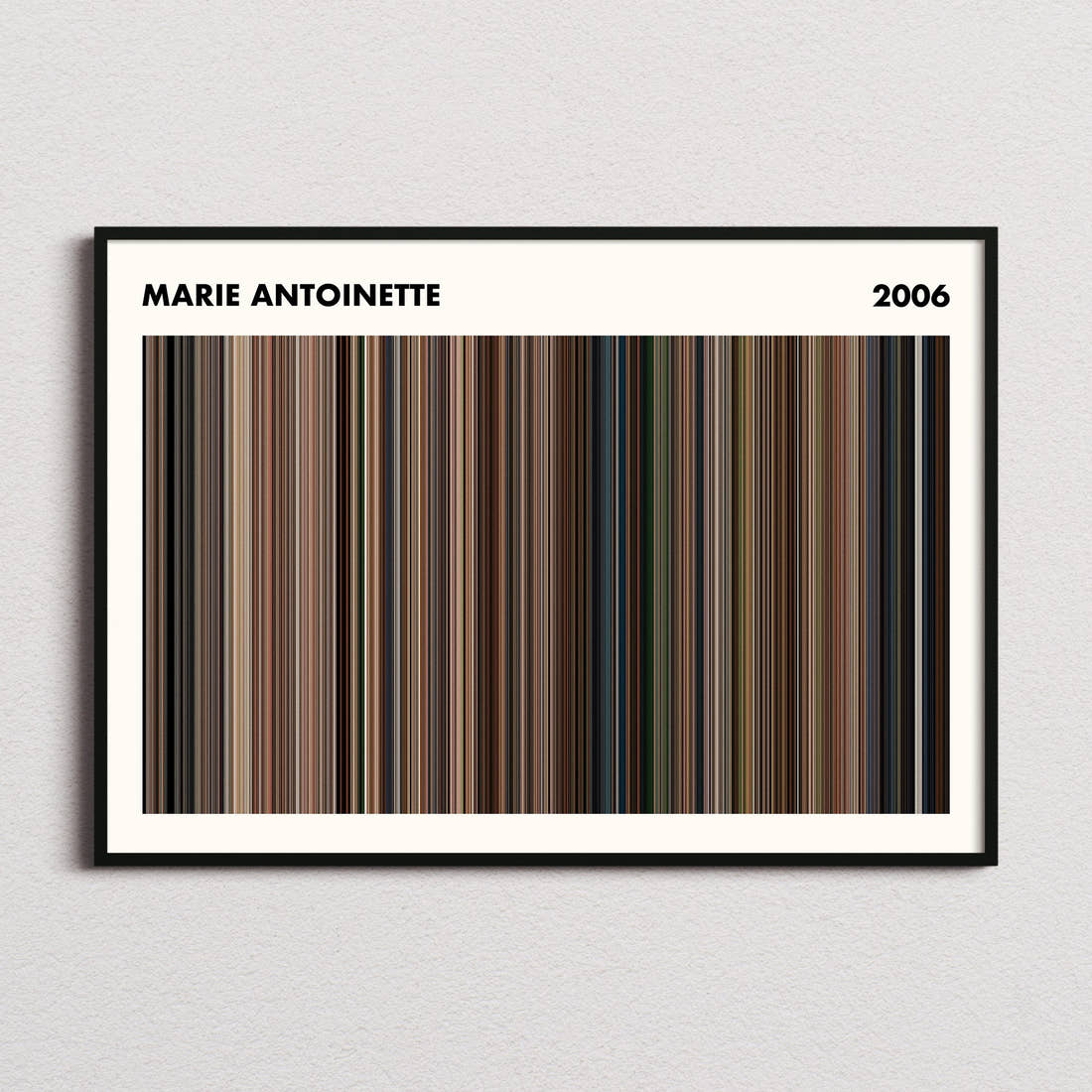 Marie Antoinette Movie Barcode Poster - Simplified