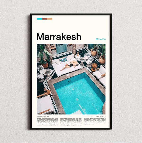 Marrakesh - Courtyard Swimming Pool - Travel Print