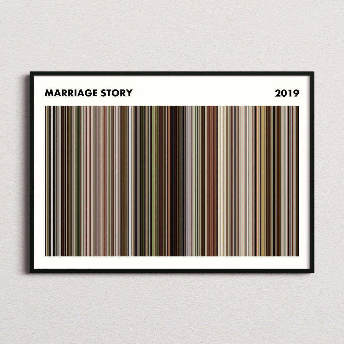 Marriage Story Movie Barcode Poster - Simplified