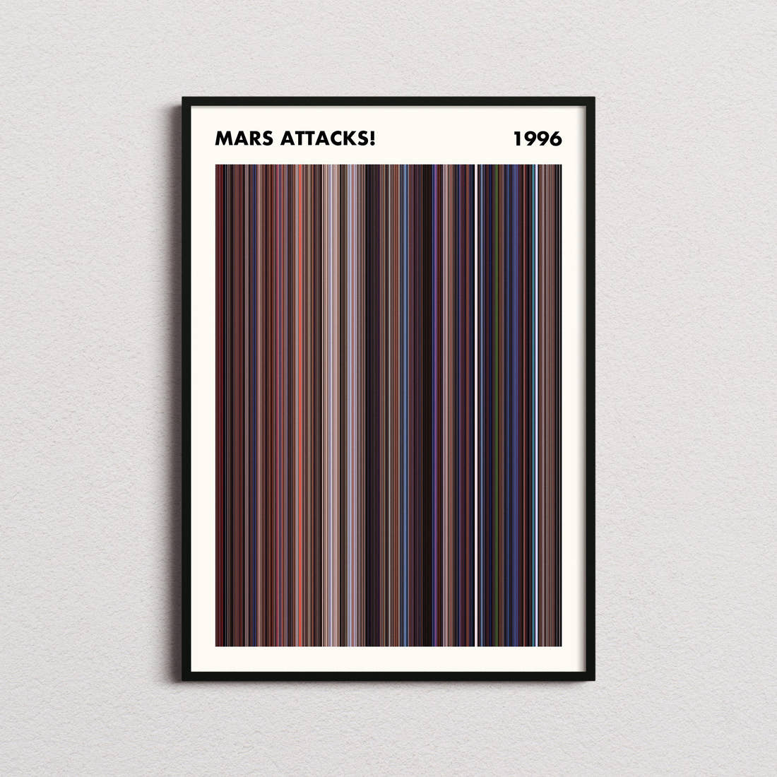 Mars Attacks! Movie Barcode Poster - Simplified