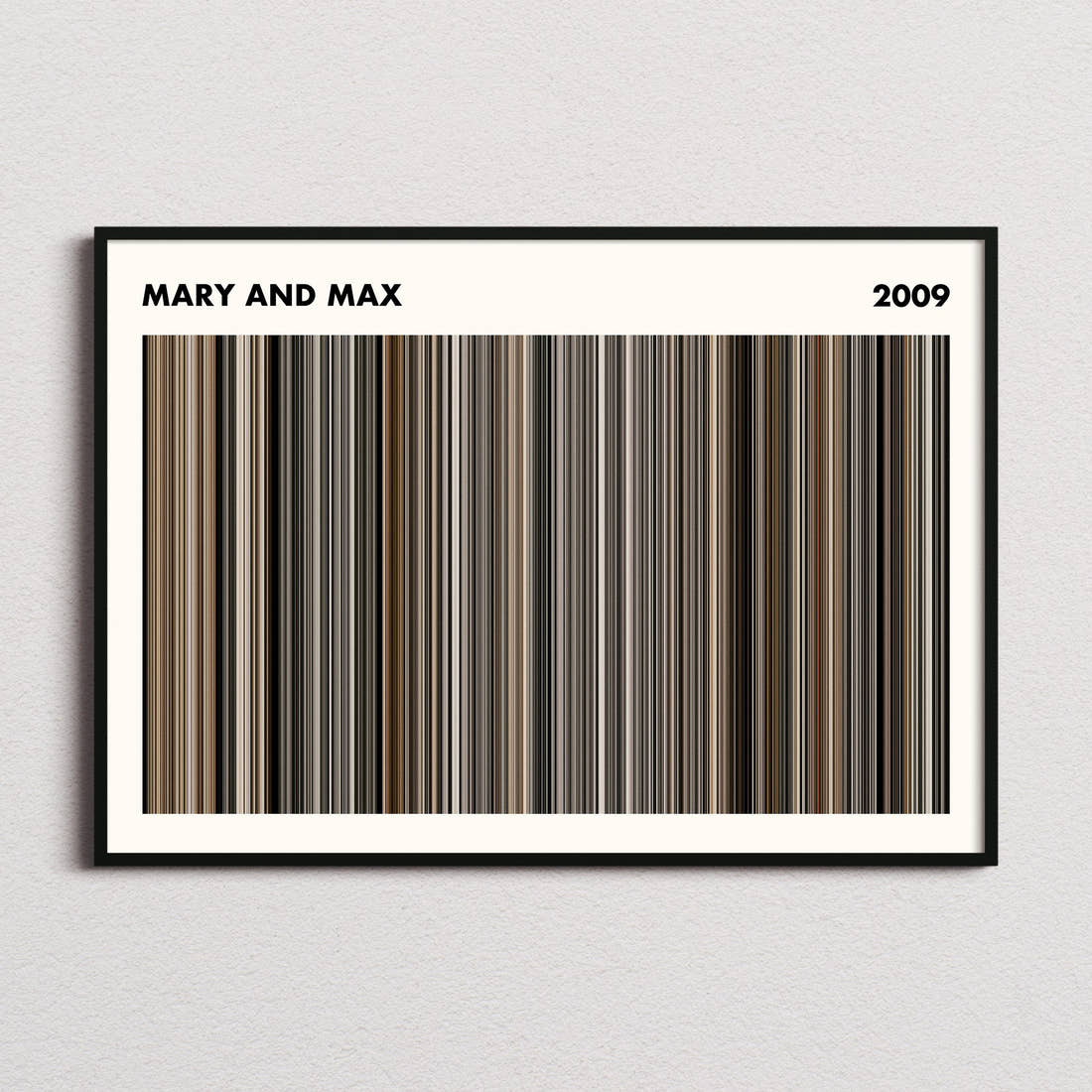 Mary and Max Movie Barcode Poster - Simplified
