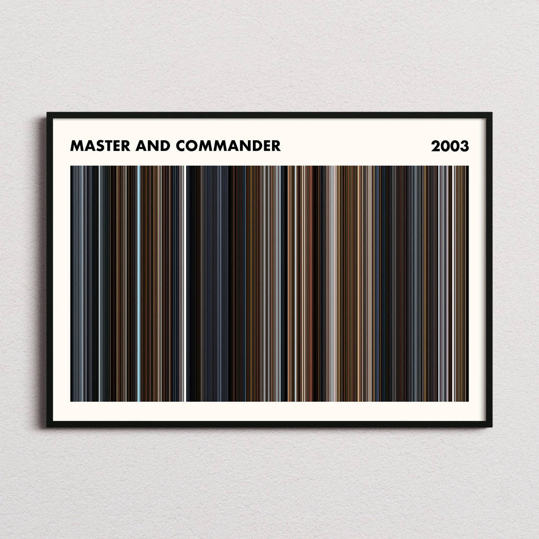 Master and Commander Movie Barcode Poster - Simplified