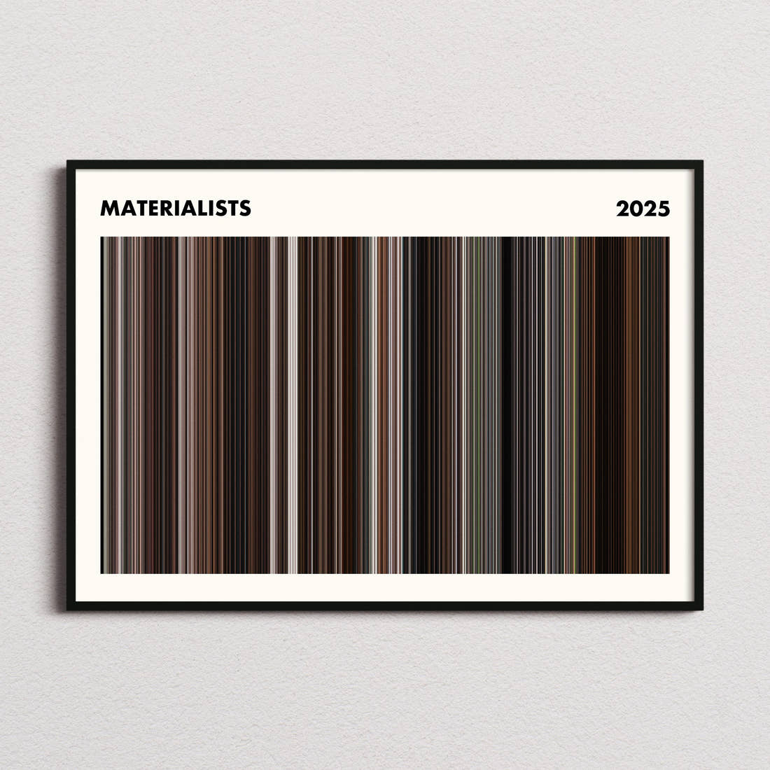 Materialists Movie Barcode Poster - Simplified