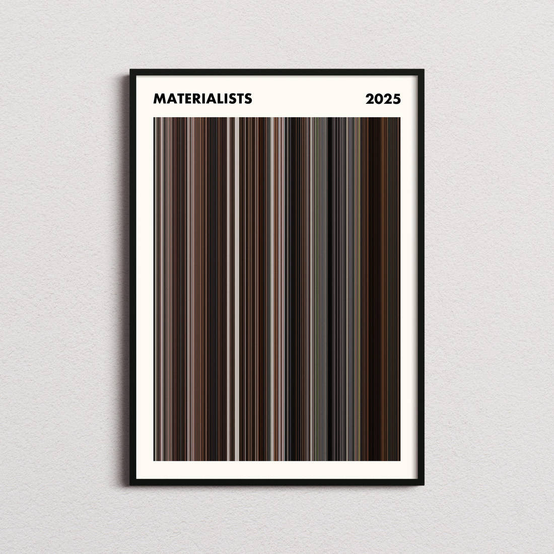 Materialists Movie Barcode Poster - Simplified