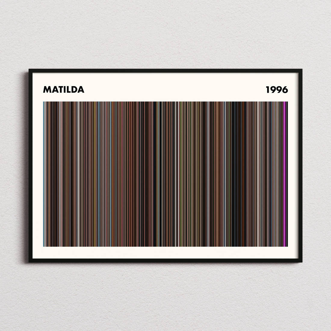 Matilda Movie Barcode Poster - Simplified