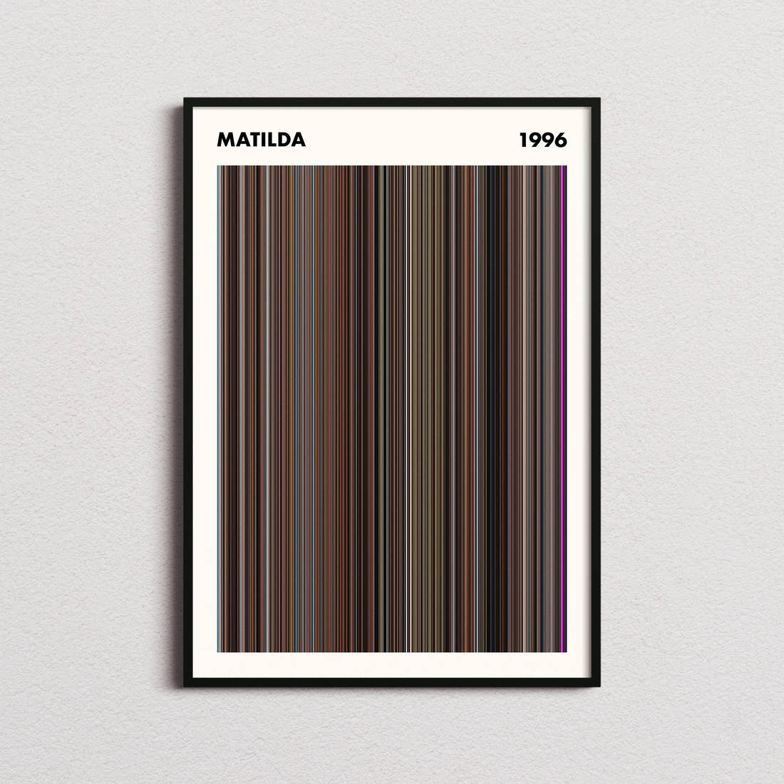 Matilda Movie Barcode Poster - Simplified