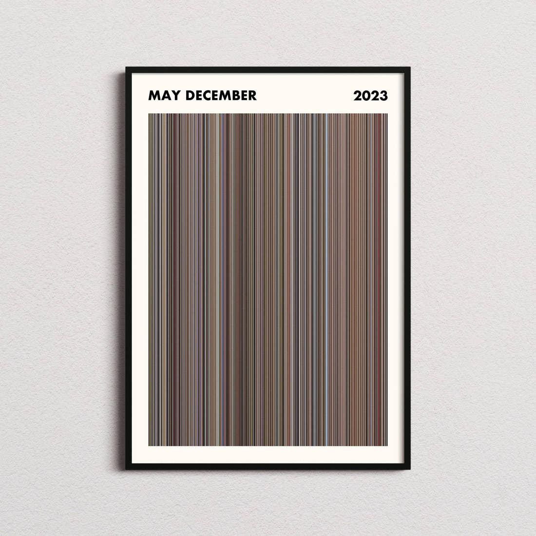 May December Movie Barcode Poster - Simplified