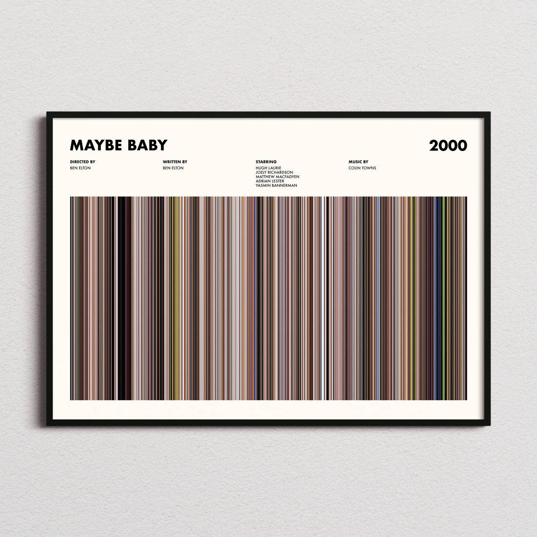 Maybe Baby Movie Barcode Poster