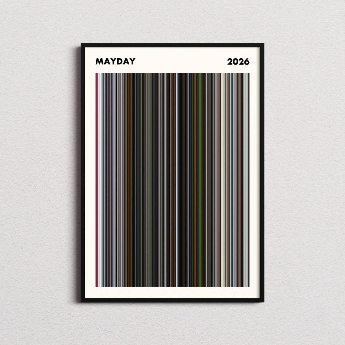Mayday Movie Barcode Poster - Simplified