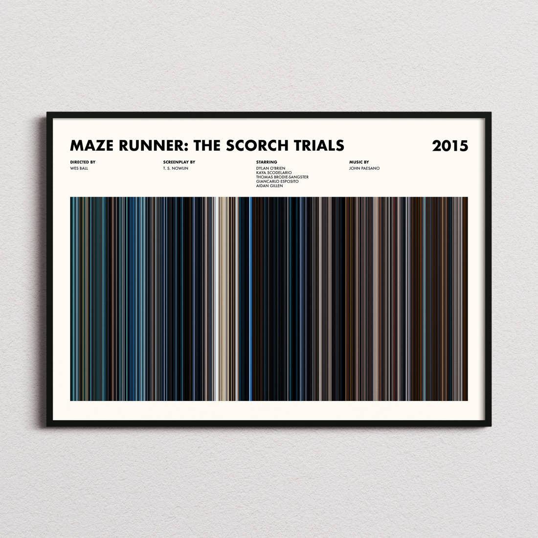 Maze Runner: The Scorch Trials Movie Barcode Poster