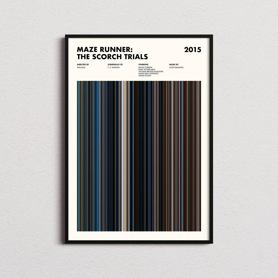 Maze Runner: The Scorch Trials Movie Barcode Poster