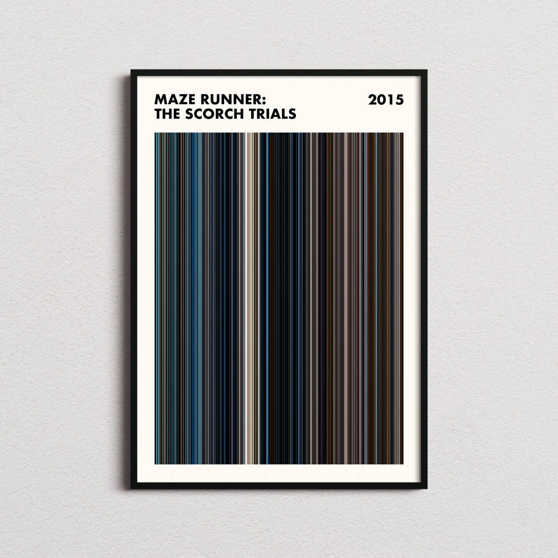 Maze Runner: The Scorch Trials Movie Barcode Poster - Simplified