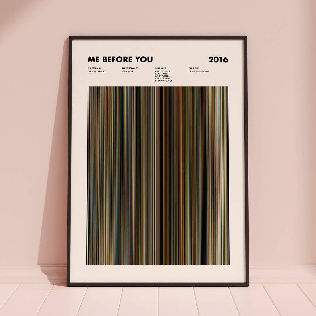 Me Before You Movie Barcode Poster