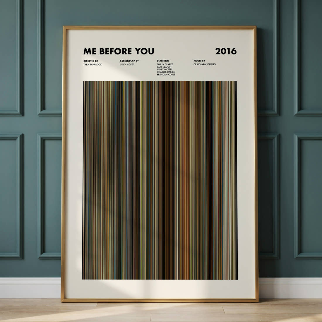 Me Before You Movie Barcode Poster