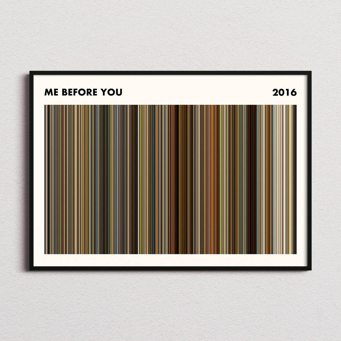 Me Before You Movie Barcode Poster - Simplified
