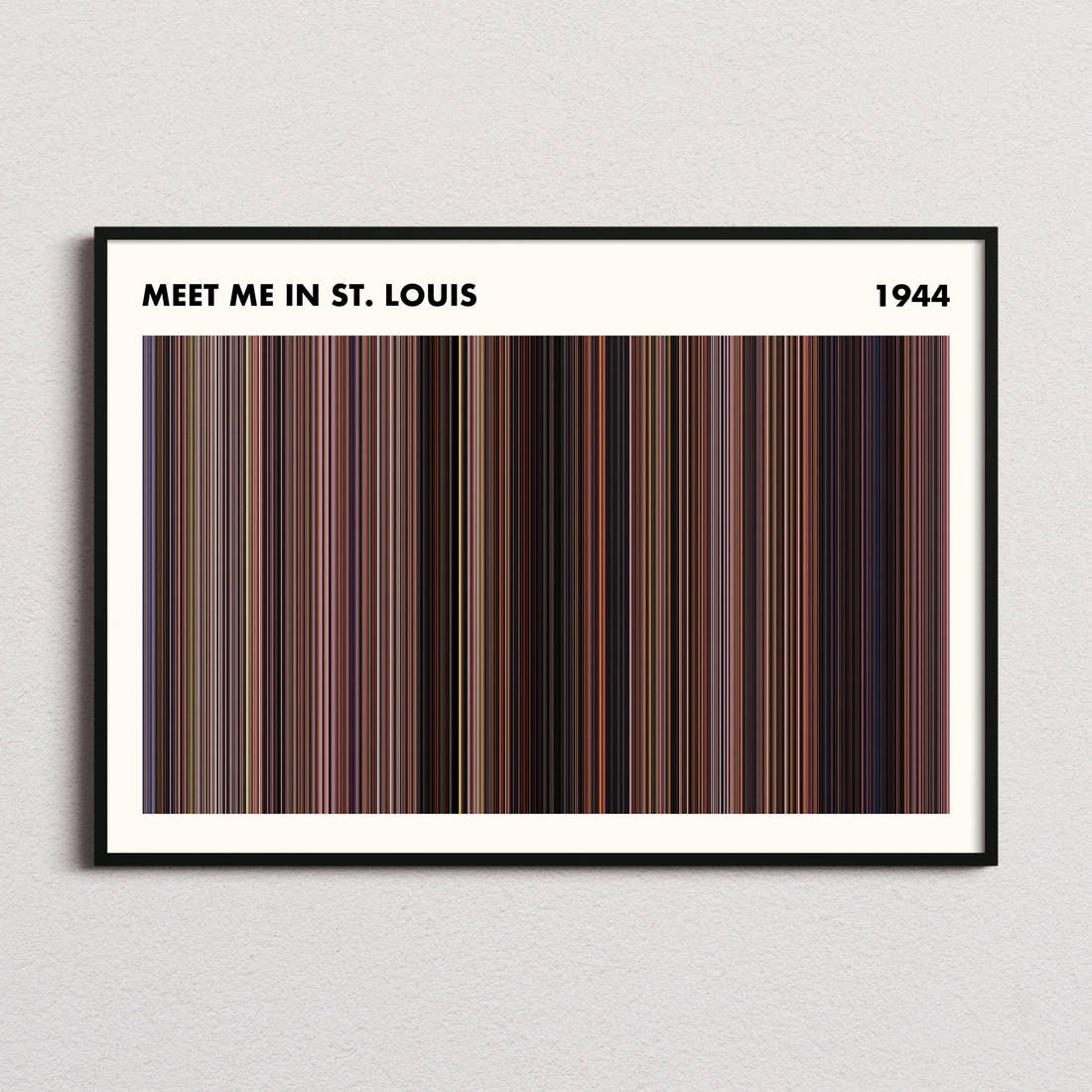 Meet Me in St. Louis Movie Barcode Poster - Simplified
