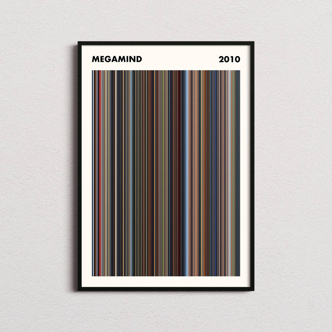 Megamind Movie Barcode Poster - Simplified