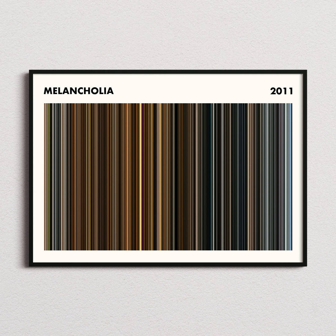 Melancholia Movie Barcode Poster - Simplified