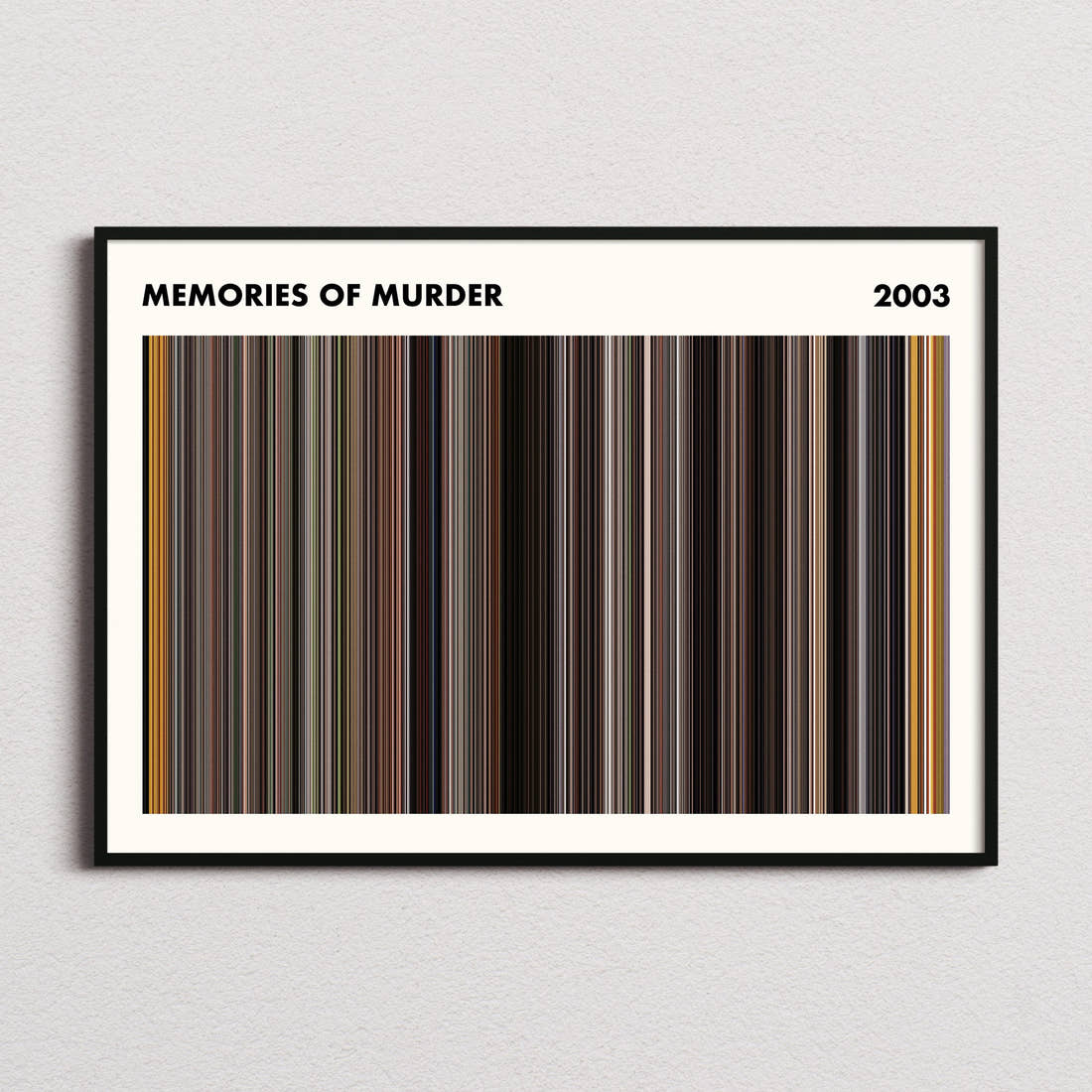 Memories of Murder Movie Barcode Poster - Simplified