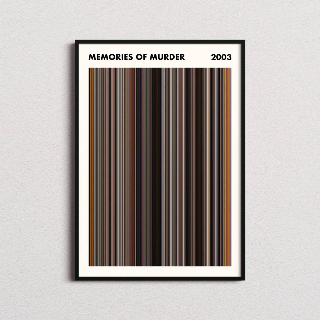 Memories of Murder Movie Barcode Poster - Simplified