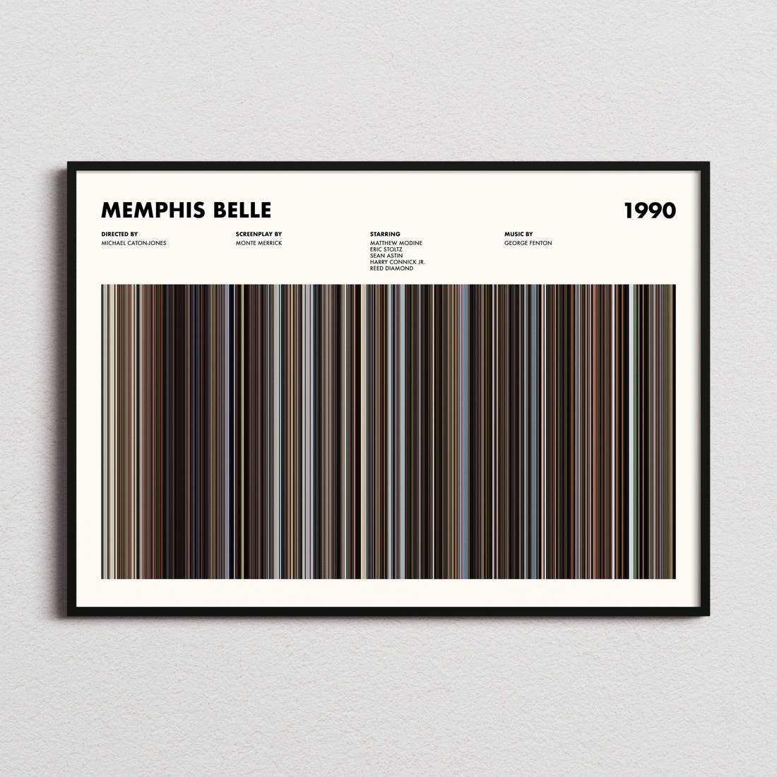 Memphis Belle Movie Barcode Poster