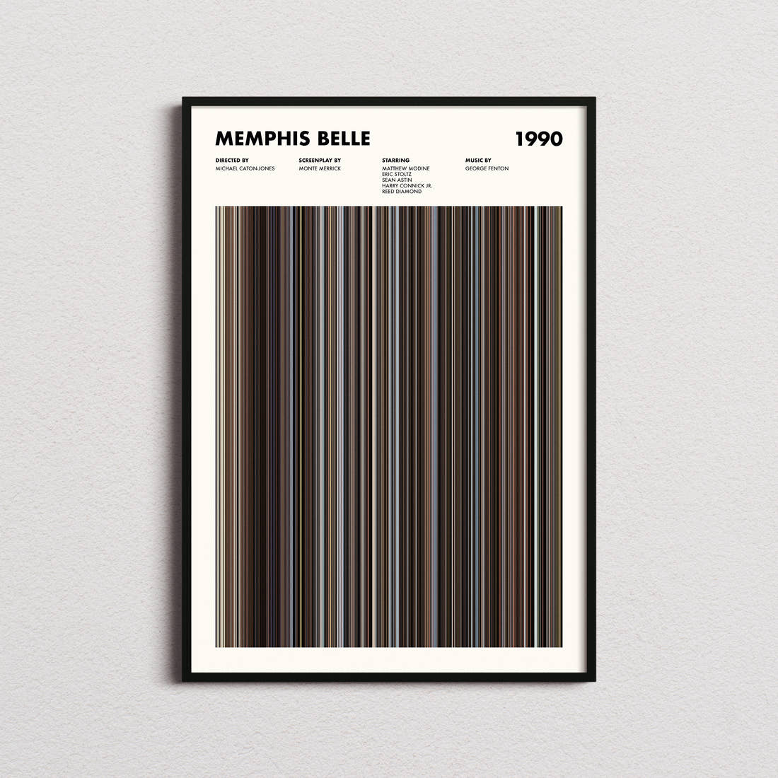 Memphis Belle Movie Barcode Poster