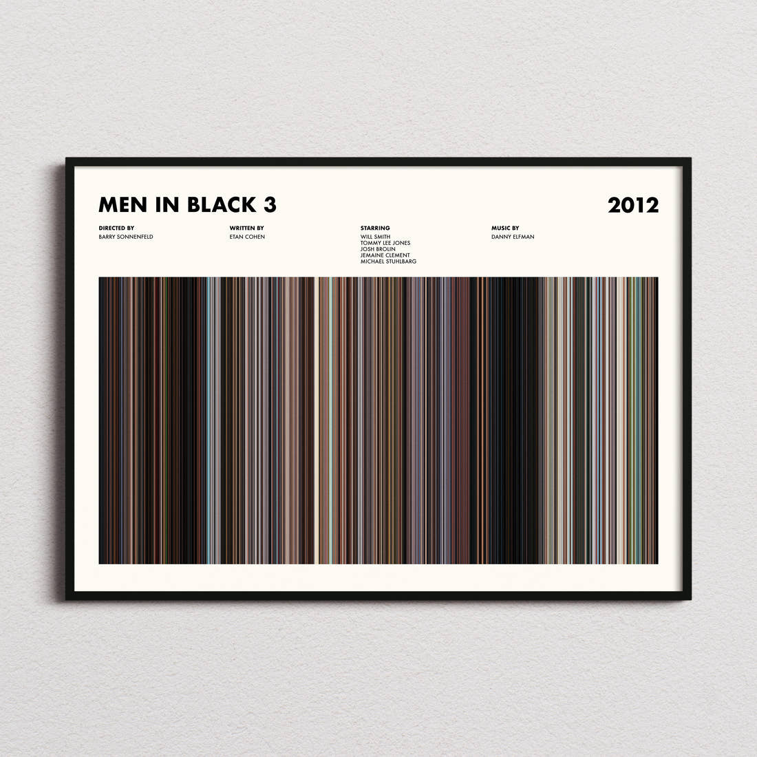 Men in Black 3 Movie Barcode Poster